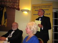 Guest speaker, Chairman of Honiton Chamber of Commerce, Colin Wright