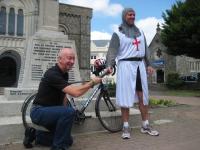 Handing over the baton in Honiton before the next leg