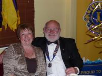 Lion President Brian Richards and wife Linda