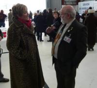 Lion President with BBC Radio Devon Presenter Judi Spiers
