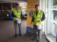 Lions Barry and Bill also collecting at Tesco