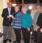 Lions Ladies present the £750 to HospiceCare