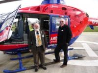 Lion President with VP Lion Bob by Air Ambulance