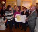Lions Ladies presenting £500 cheque to HOSPISCARE