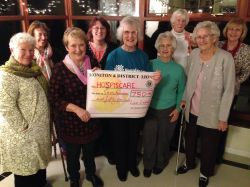 Hospiscare receive their £750 from Lions Ladies