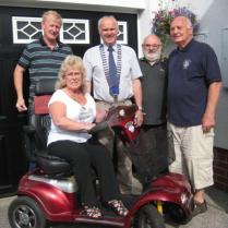 Honiton Lions with Mrs Gilson following presentation