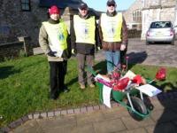 COLD Honiton Lions with the valentine day wheelbarrow